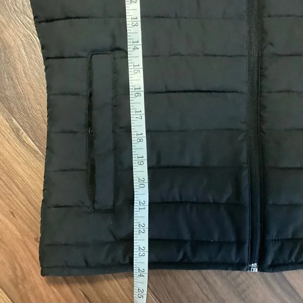 Gap Windproof Quilted Puffer Vest Water Resistant Full Zip‎ Small In Black